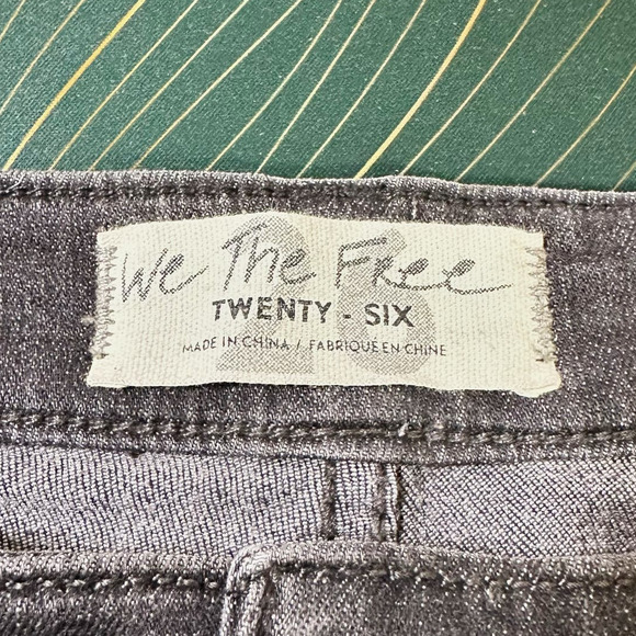 Free People Irreplaceable Flare Jean Raw Frayed Hem Black Women 26 - Picture 4 of 8